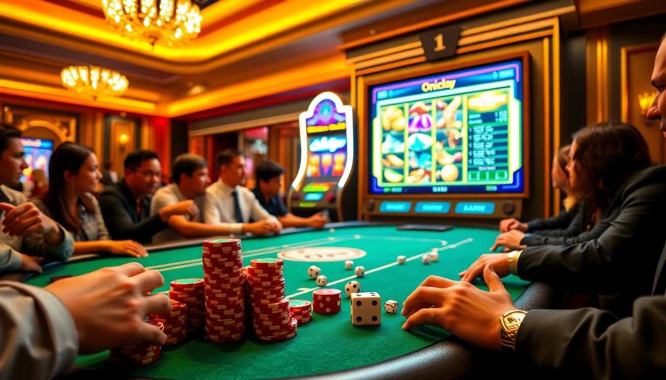 Experience the excitement of Onicplay's vibrant online gambling scene with poker and slots.