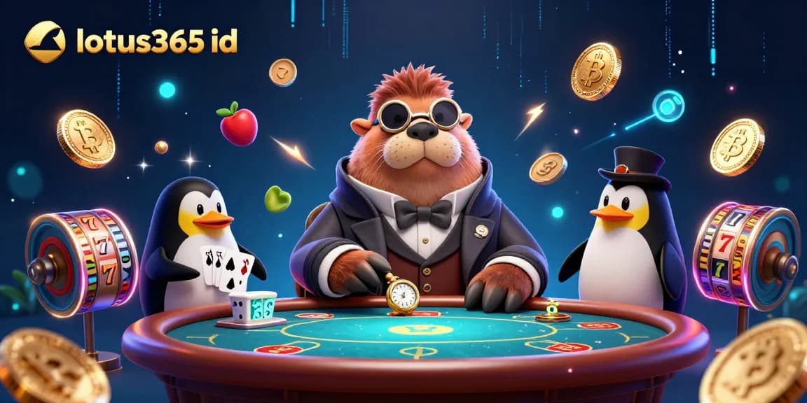 Play with lotus365 id at a vibrant underwater casino scene featuring a lively poker game.
