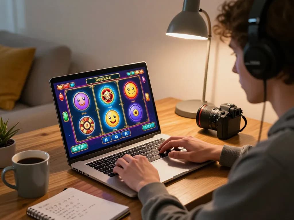 Engaging online gaming experience at situs slot with animated visuals and strategic notes.
