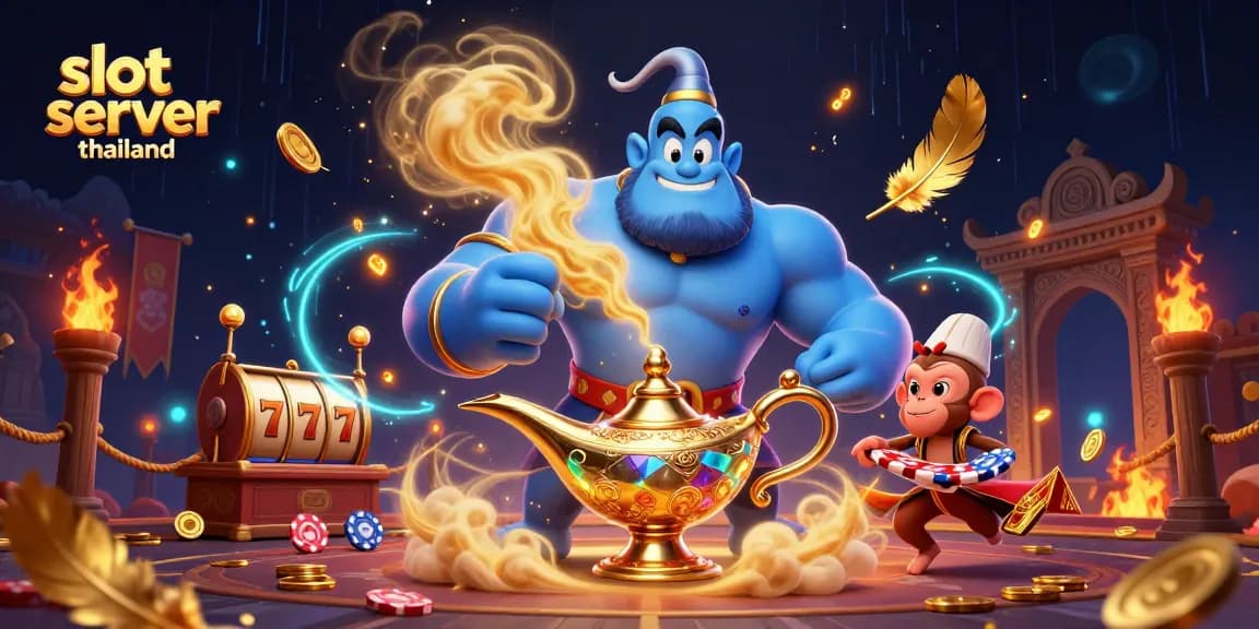 Engage with slot server thailand in this vibrant 3D illustration featuring mystical elements and thrilling game atmosphere.