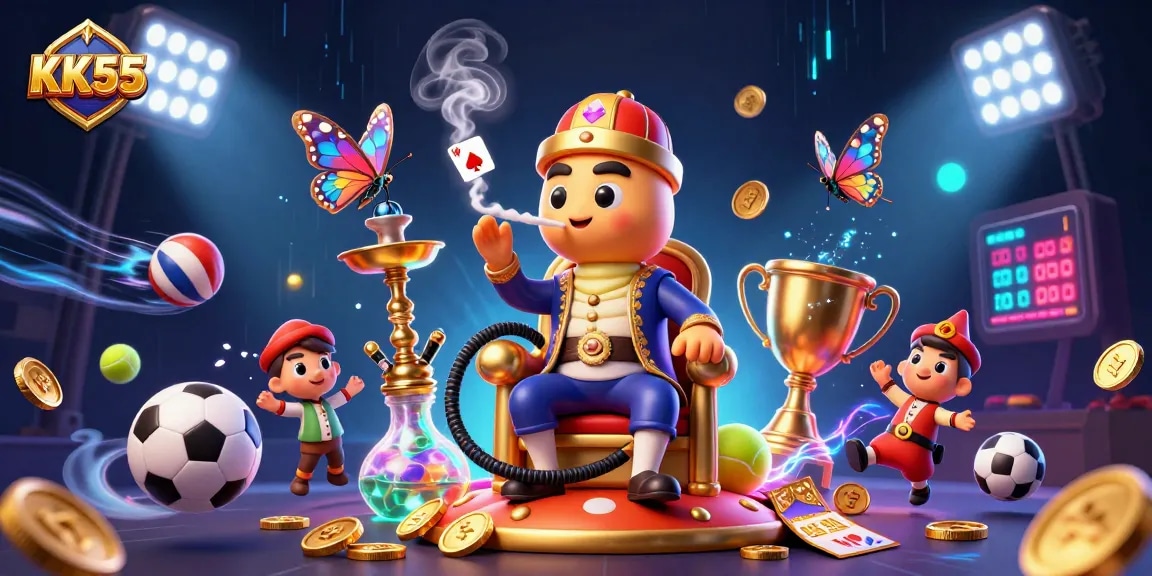 KK55 captivates players with a vivid 3D casino scene filled with dynamic sports elements and engaging visuals.