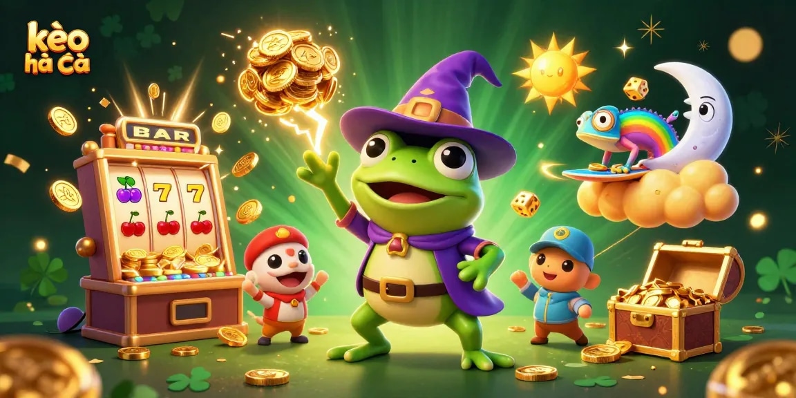 Win big with kèo nhà cái in a vibrant 3D casino-themed illustration packed with excitement.