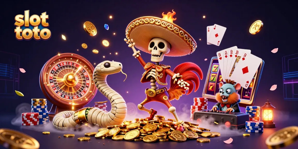 Experience thrilling gameplay with slot toto on vibrant golden coin backgrounds and dynamic characters.