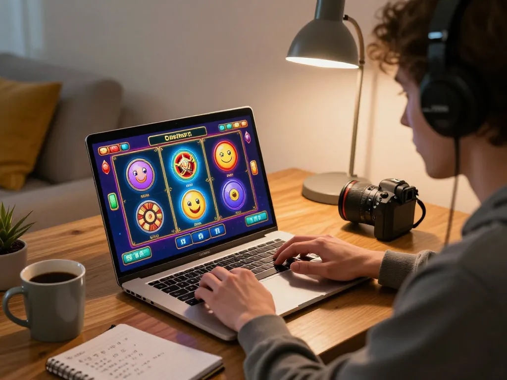 Engaging online gaming experience at situs slot with animated visuals and strategic notes.