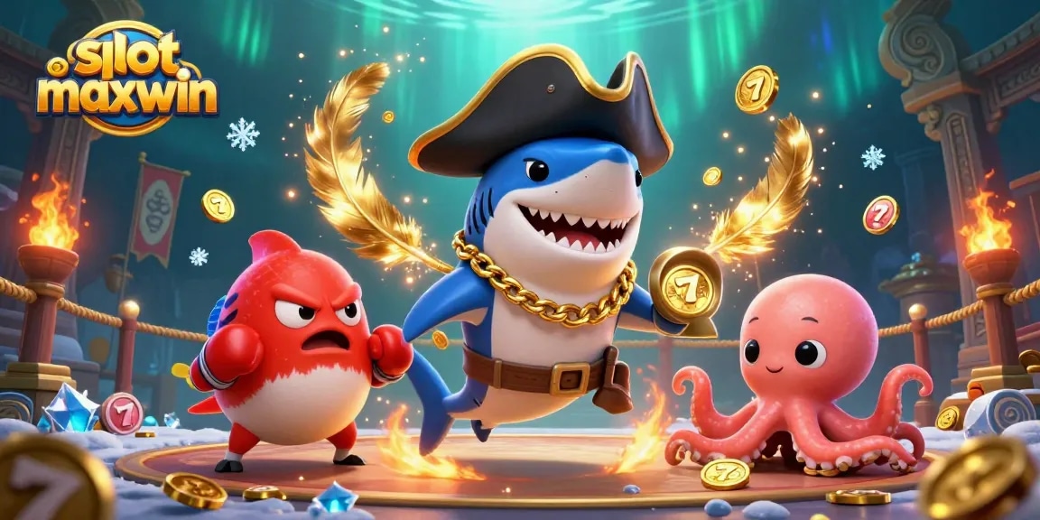 Rasakan sensasi slot maxwin dengan karakter bajak laut merayakan jackpot dan koin emas.