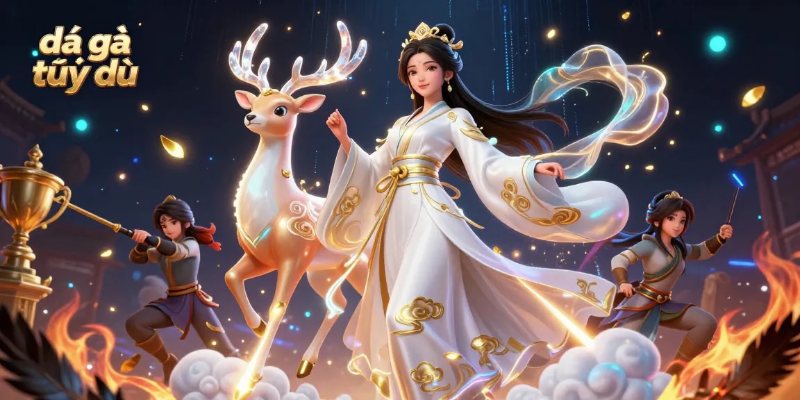 Experience the excitement of đá gà trực tiếp with vibrant animated elements and energetic action scenes.