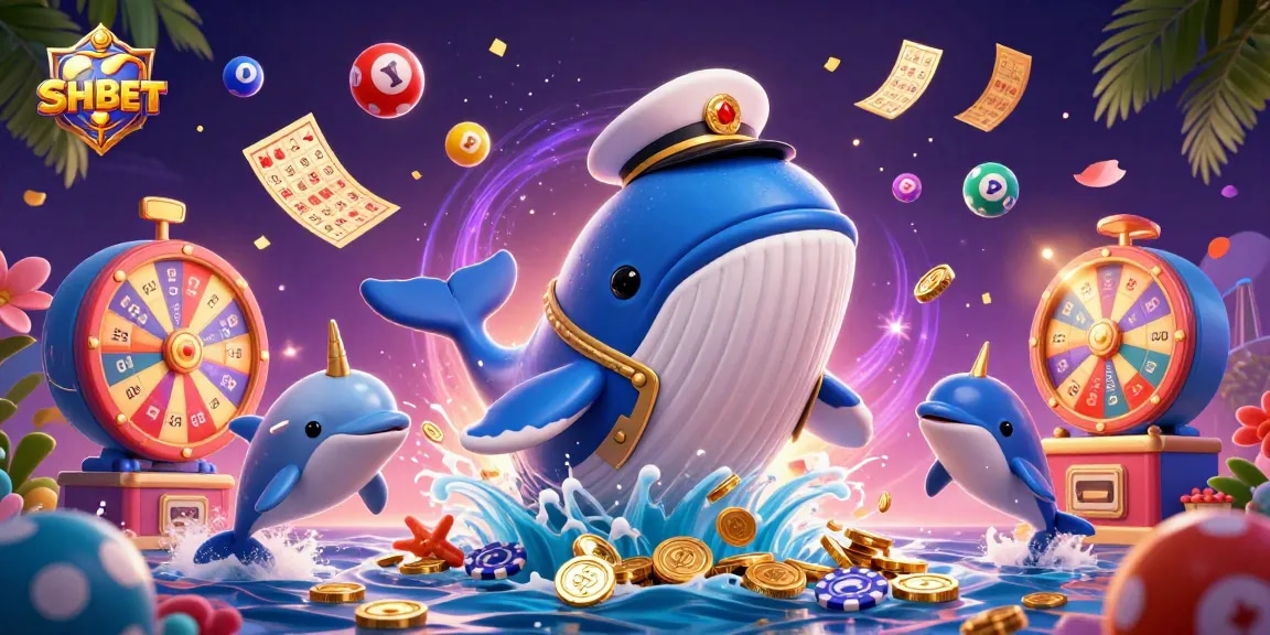Experience thrilling gameplay with SHBET's exciting casino elements like lottery balls and golden tickets.