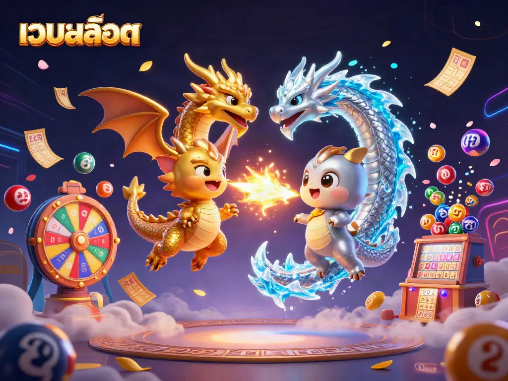 Engage with เว็บสล็อต through captivating 3D dragons, illuminating game elements, and rich casino atmosphere.