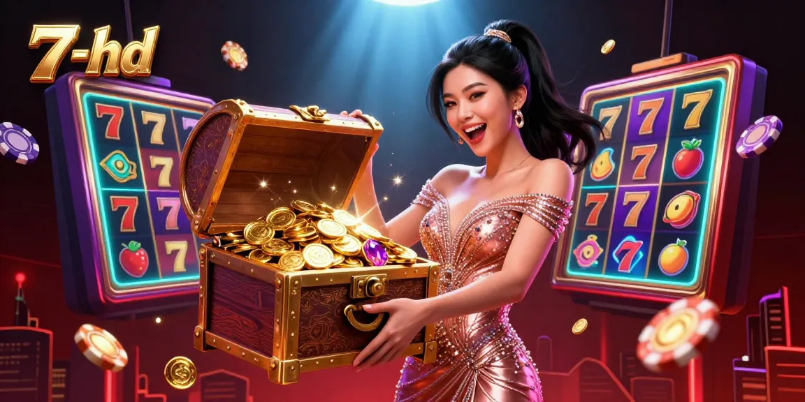 Experience thrilling wins at 7-hd with dazzling casino graphics showcasing spinning slot reels and joyful players.