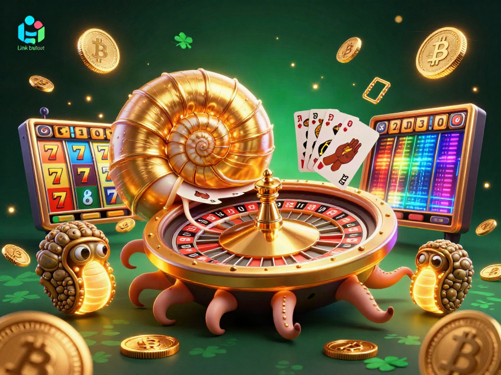 Engage with Link balislot, showcasing thrilling slots, massive wins, and vibrant 3D casino elements.