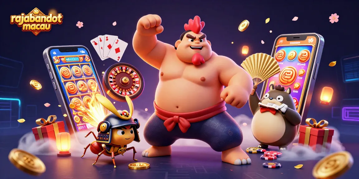 Menangkan permainan di rajabandot macau dengan ilustrasi kasino interaktif yang meriah.