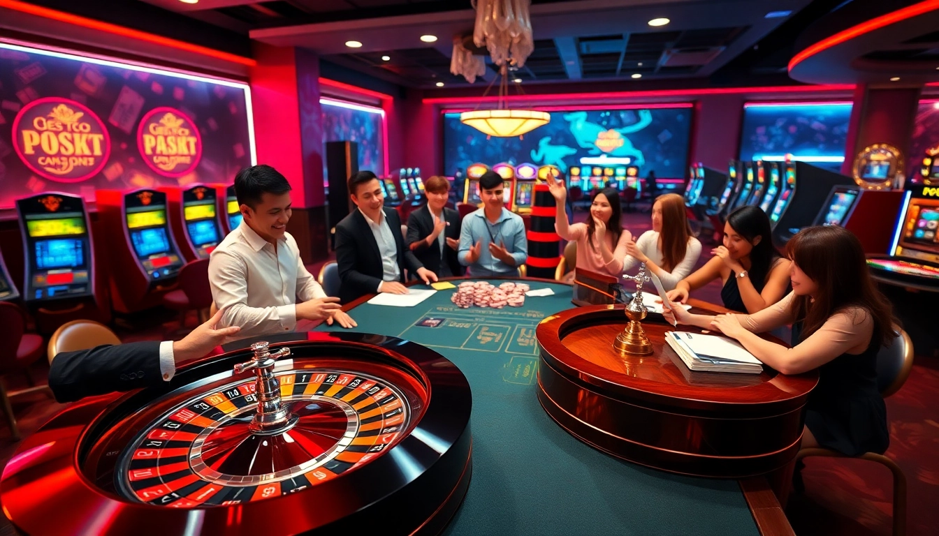 Engaging scene showcasing Tool xổ số siêu tốc at a digital casino with players and vibrant gaming action.