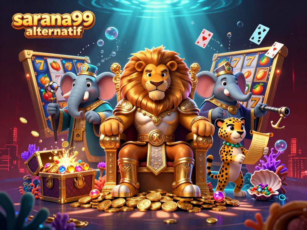 Experience winning strategies on sarana99 alternatif with this vibrant online casino illustration.