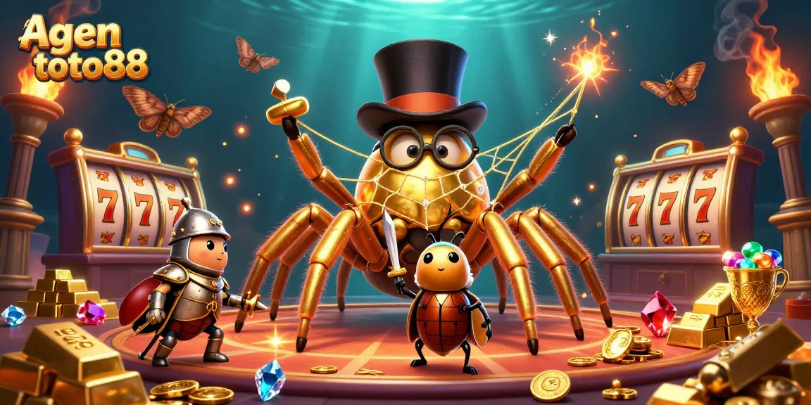 Engage in thrilling fun with agen toto88 at the lively casino scene featuring vibrant characters and action.