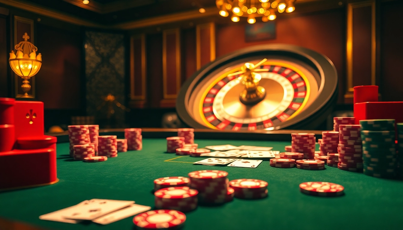 Engage in thrilling gameplay at 79king's luxurious casino table with poker chips and cards.