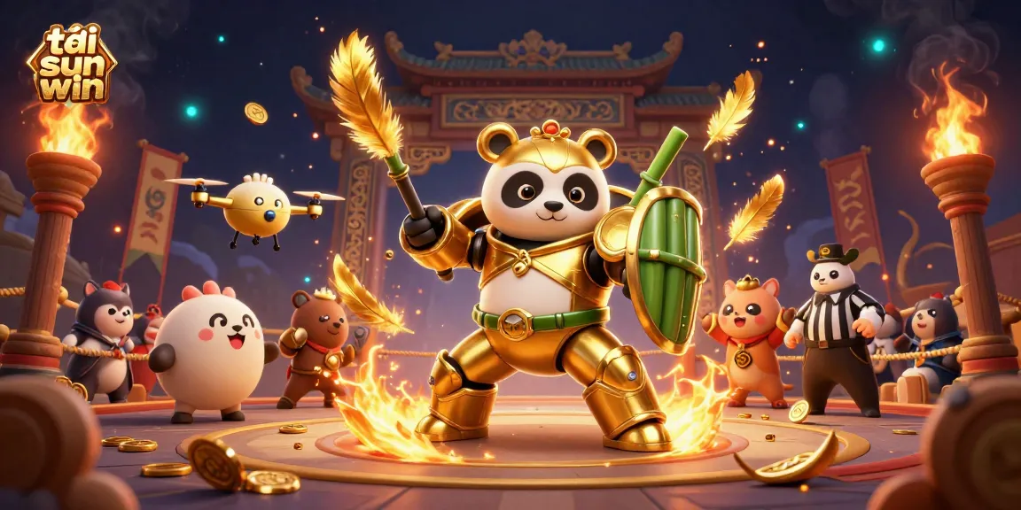 Play interactive games at tải sun win with golden panda and dynamic betting scene.