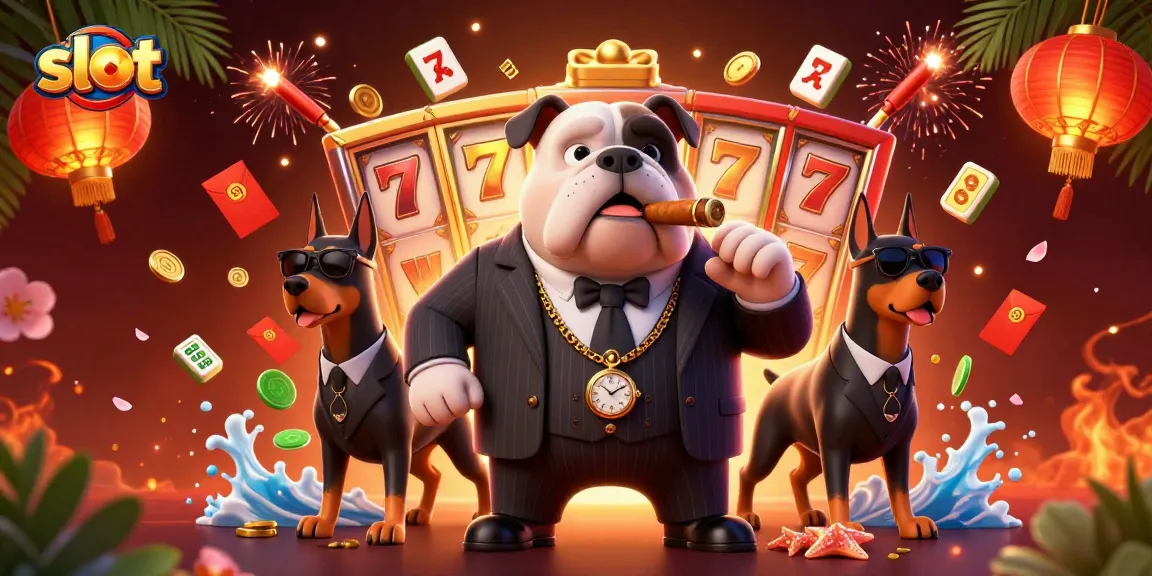 Spin the slot reels with our cartoon mafia boss bulldog and his Doberman bodyguards.