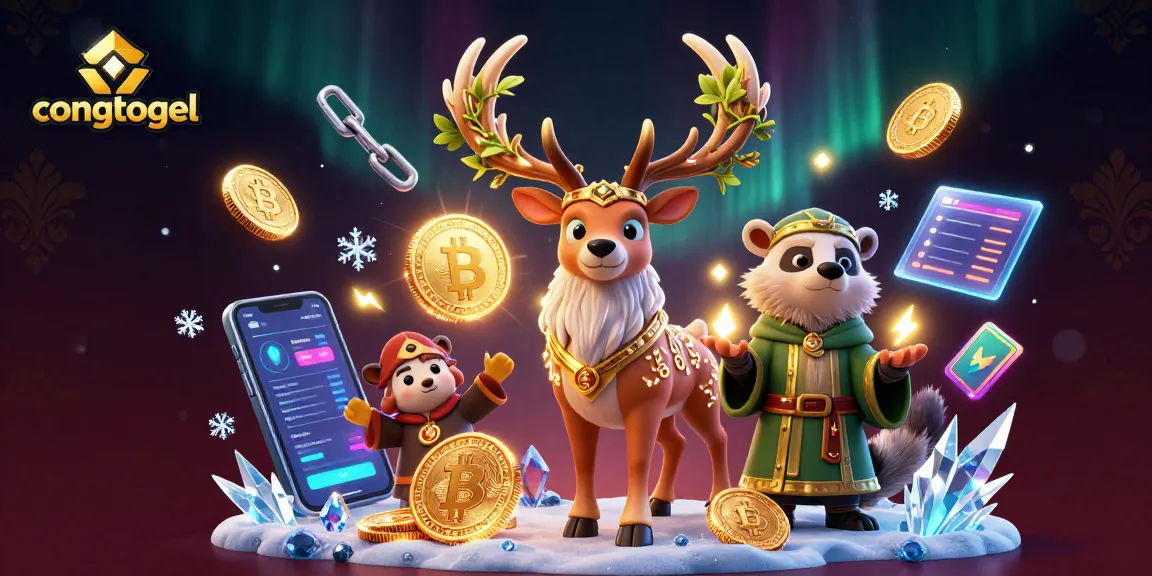 Engage in congtogel gaming with vibrant 3D magic featuring unique characters and crypto elements.